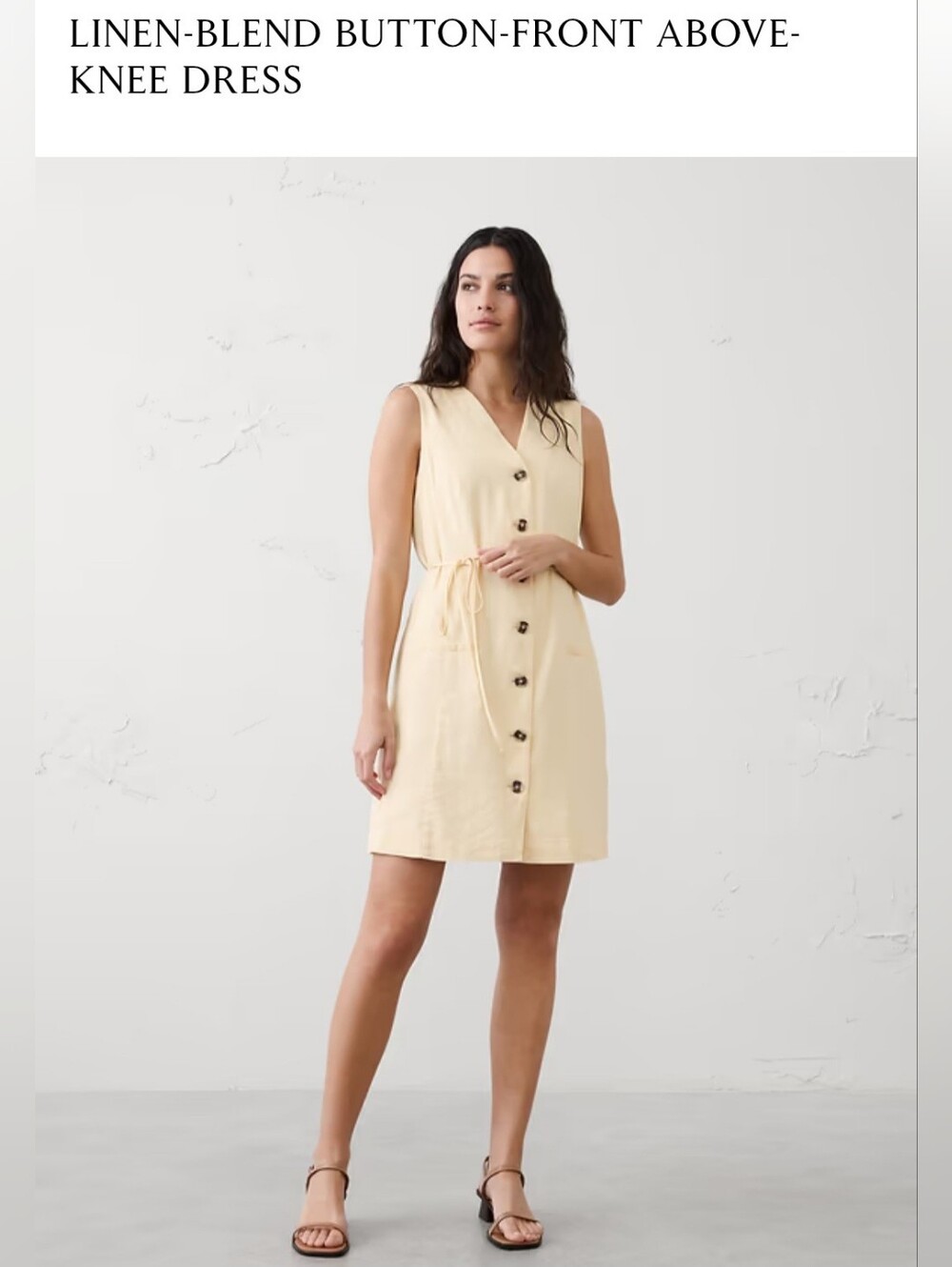 Banana Republic Factory Linen-Blend Above-Knee Dress